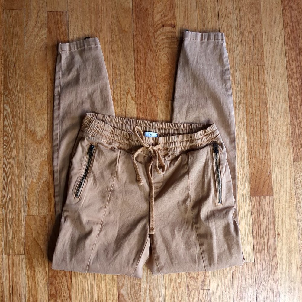 [DONATED] TNA Lyocell Cotton Blend Stretch Pull On Zipper Drawstring Mid-Rise